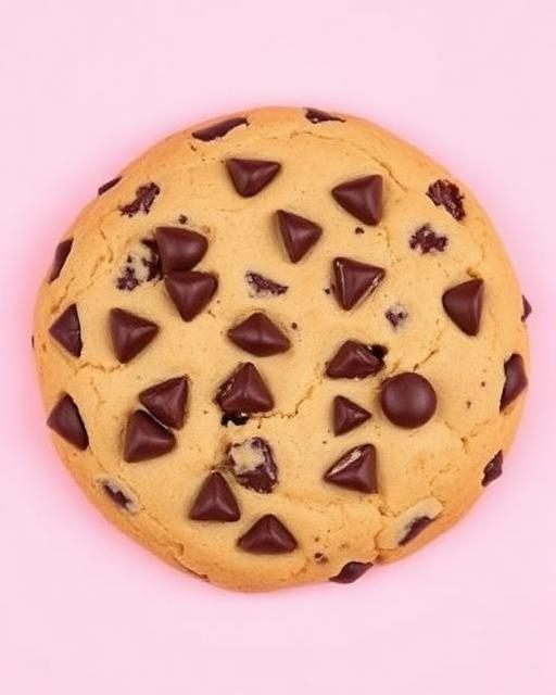 Giant chocolate chip cookie with melty chocolate chunks